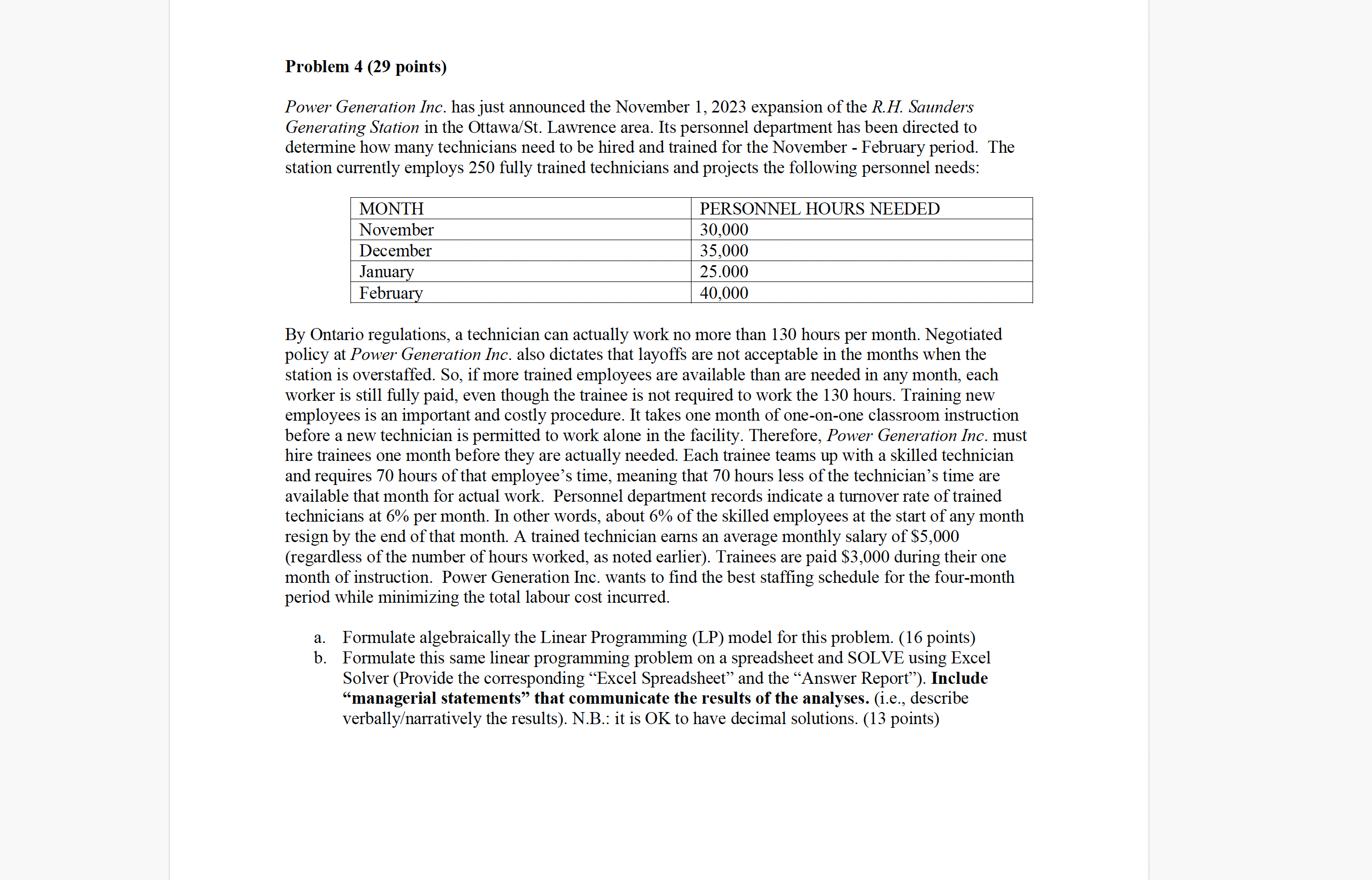 Please solve this question. For part b, please put the solver steps