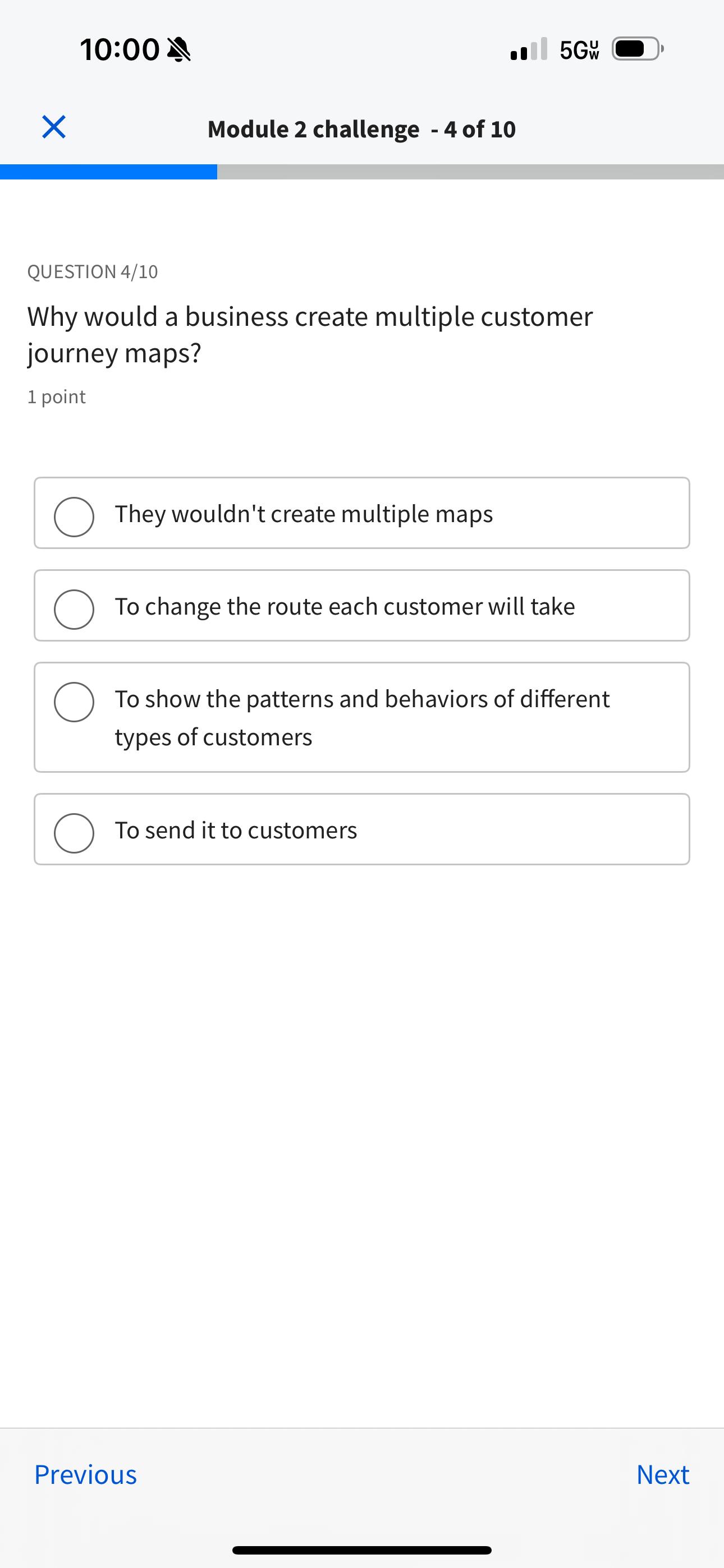  10:00 Module 2 challenge -4 of 10 QUESTION 4/10 Why would