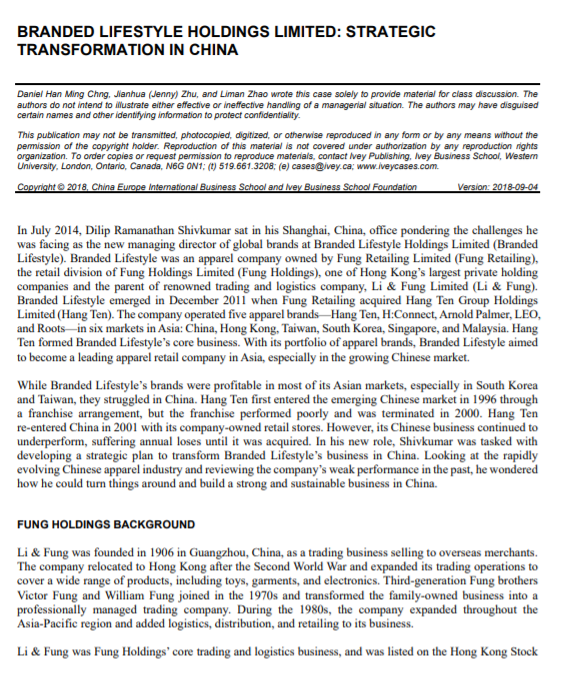 Using the following 3 elements from the Strategy Triangle: (1) product-market focus,