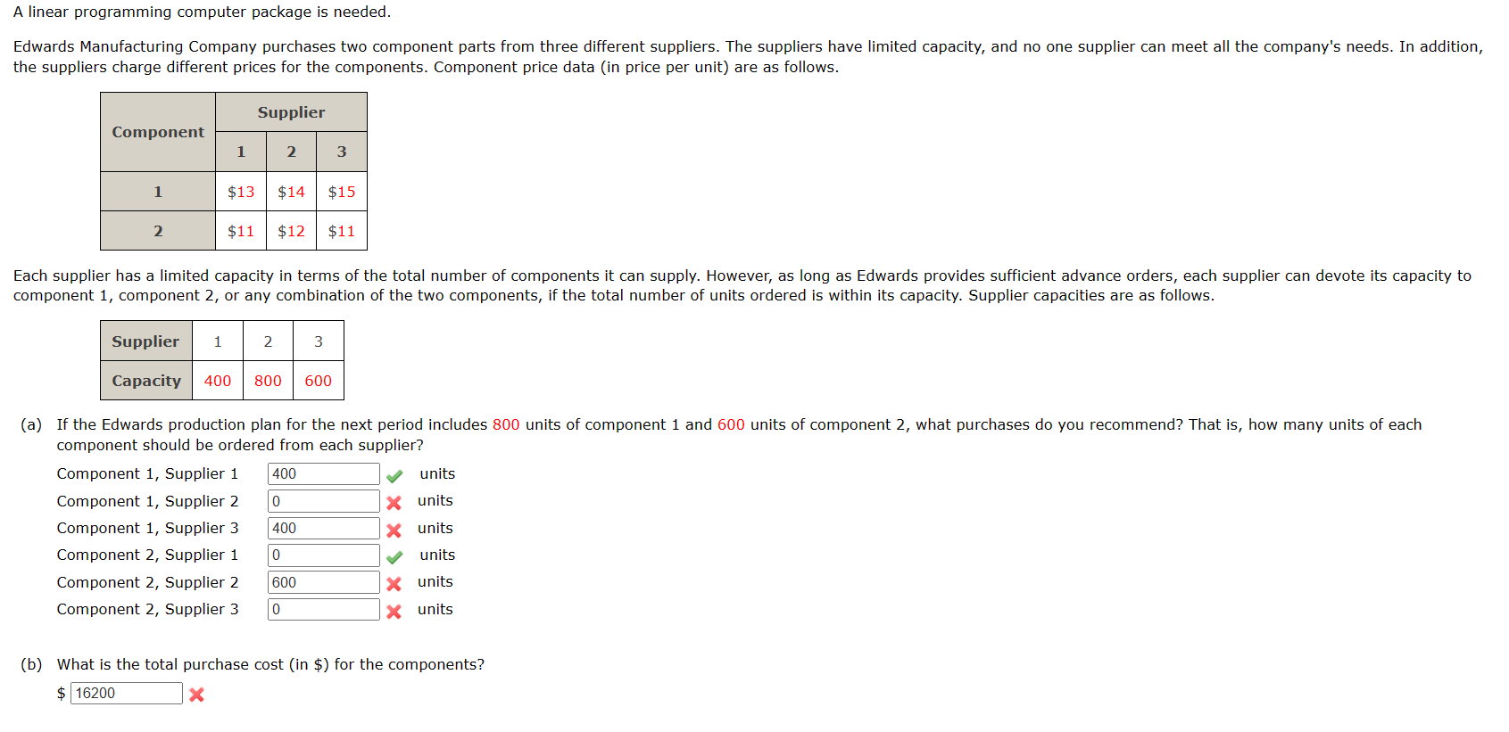 Chapter 4 Hw Q3 Answer all please A linear programming computer package