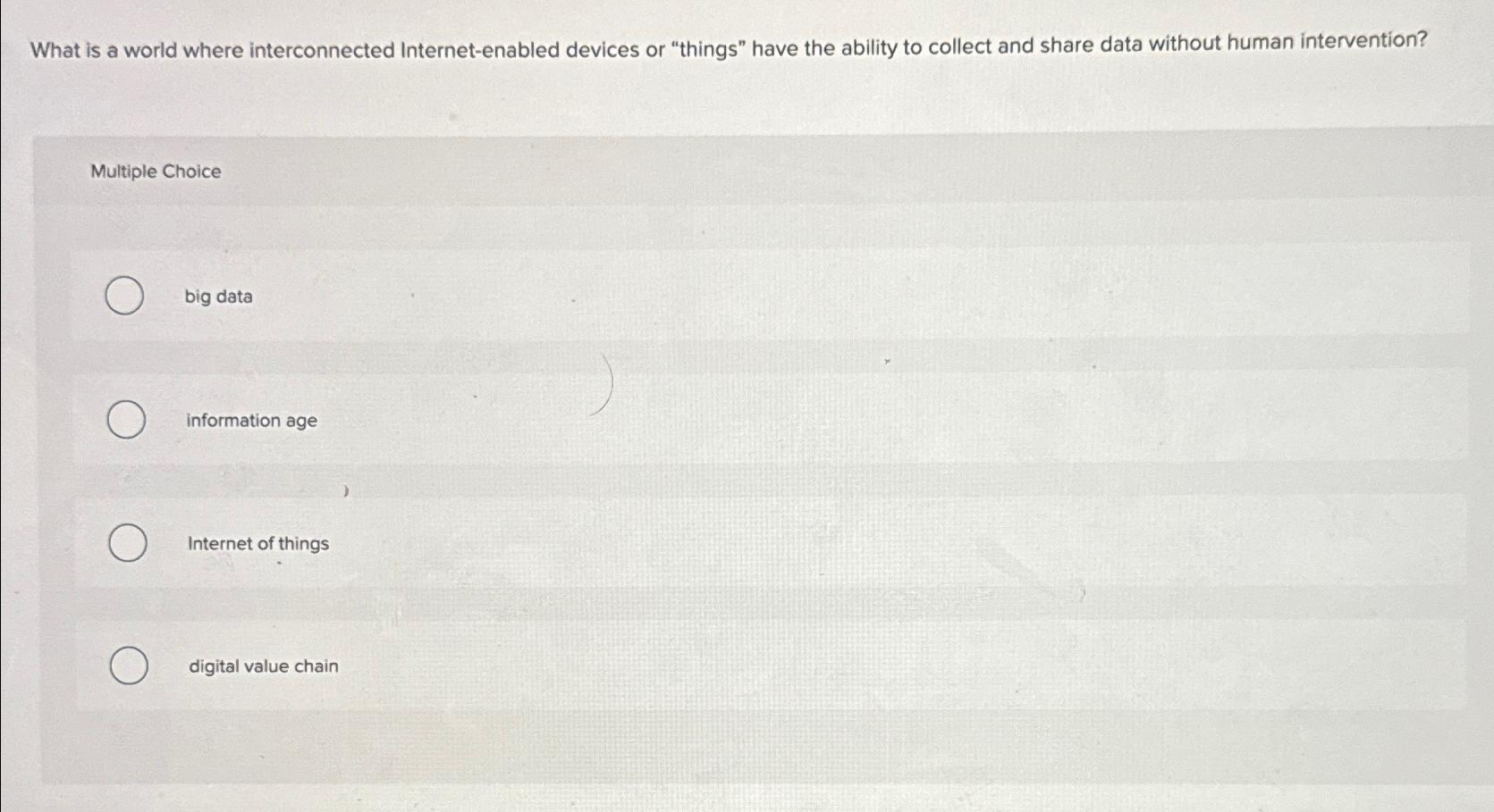  What is a world where interconnected Internet-enabled devices or "things" have