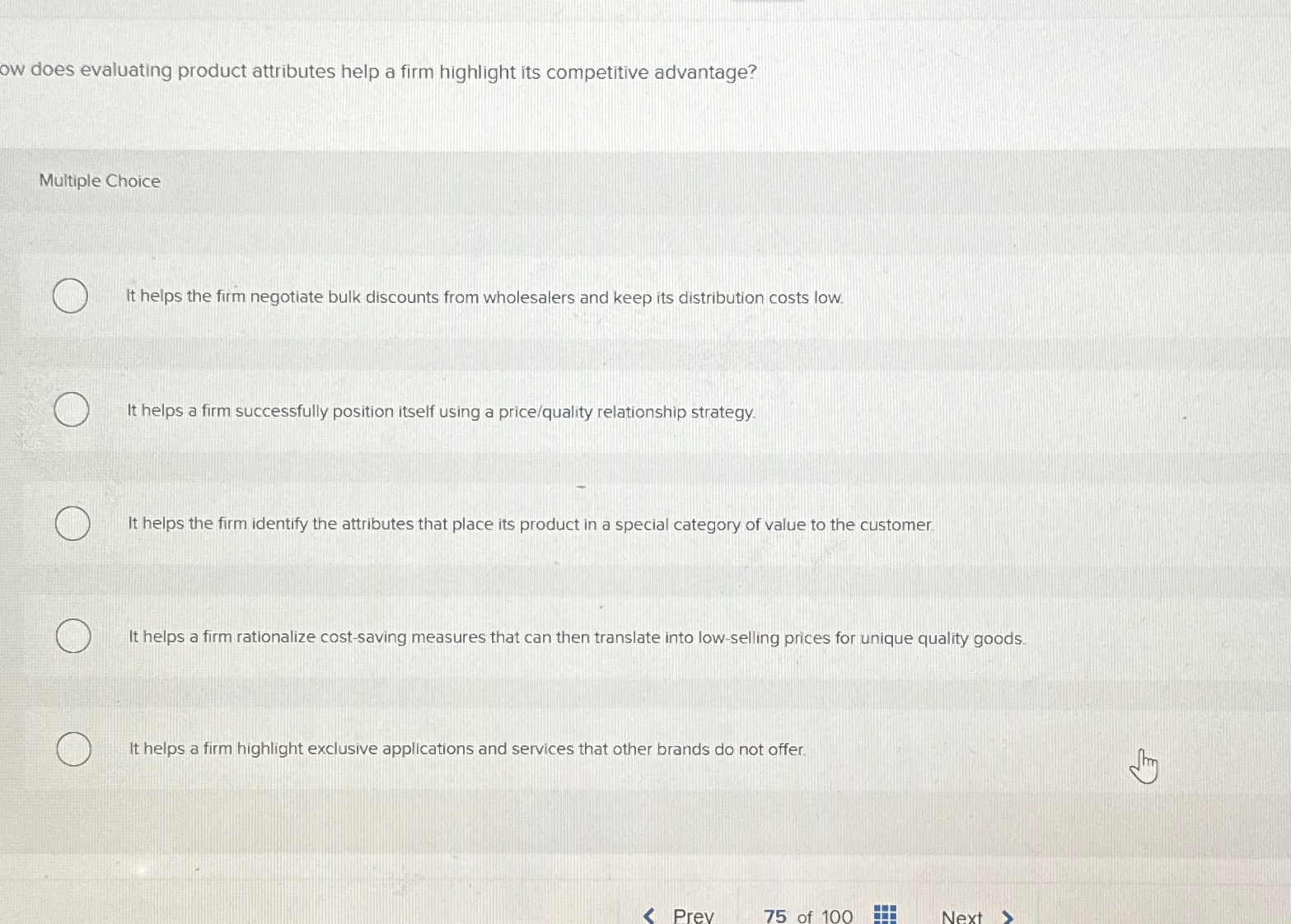  ow does evaluating product attributes help a firm highlight its competitive