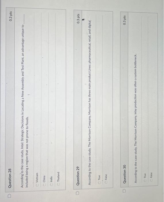  According to the case study, Intel: Strategic Decisions in Locating a