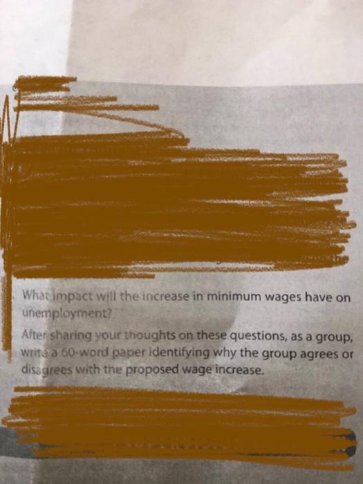 help need NEW ideas thx What impact will the increase in minimum