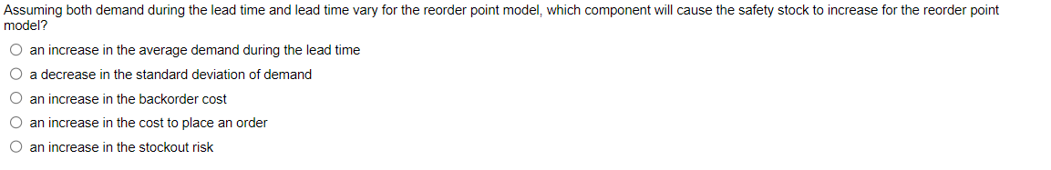  Assuming both demand during the lead time and lead time vary