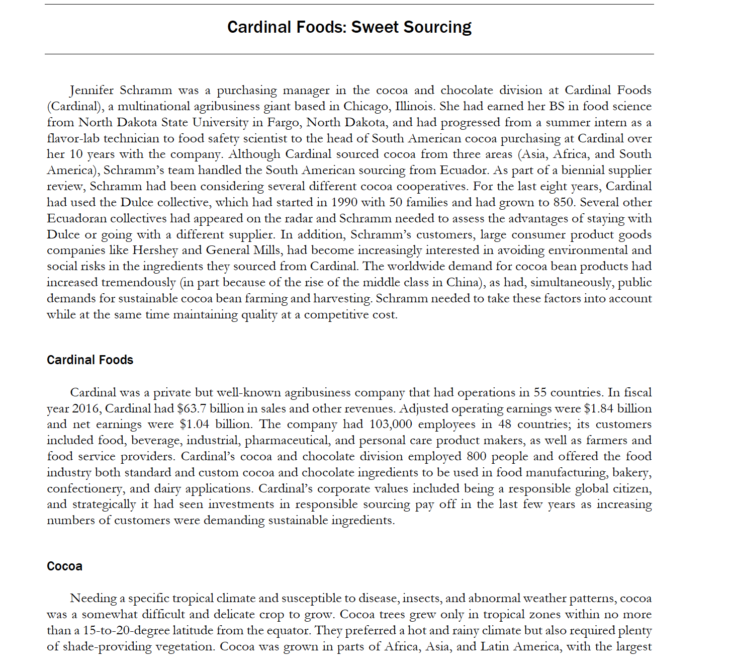 3. Create a brief a qualitative description for each suppliers ability to