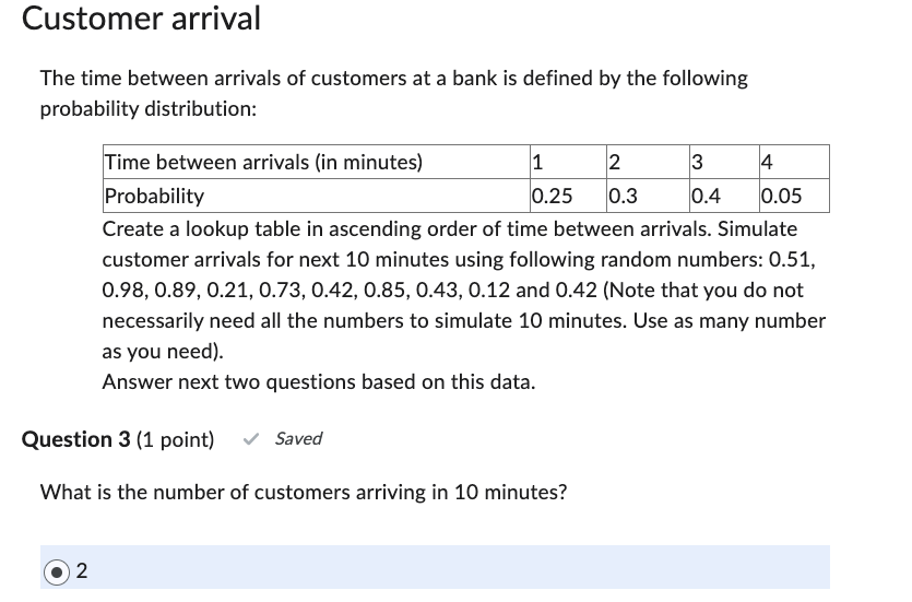  Based on the data given in the question and question #3