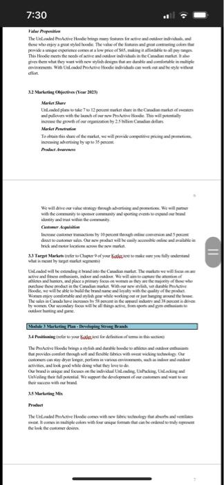 an existing for-profit organization. Using the Marketing Plan guide found in Course