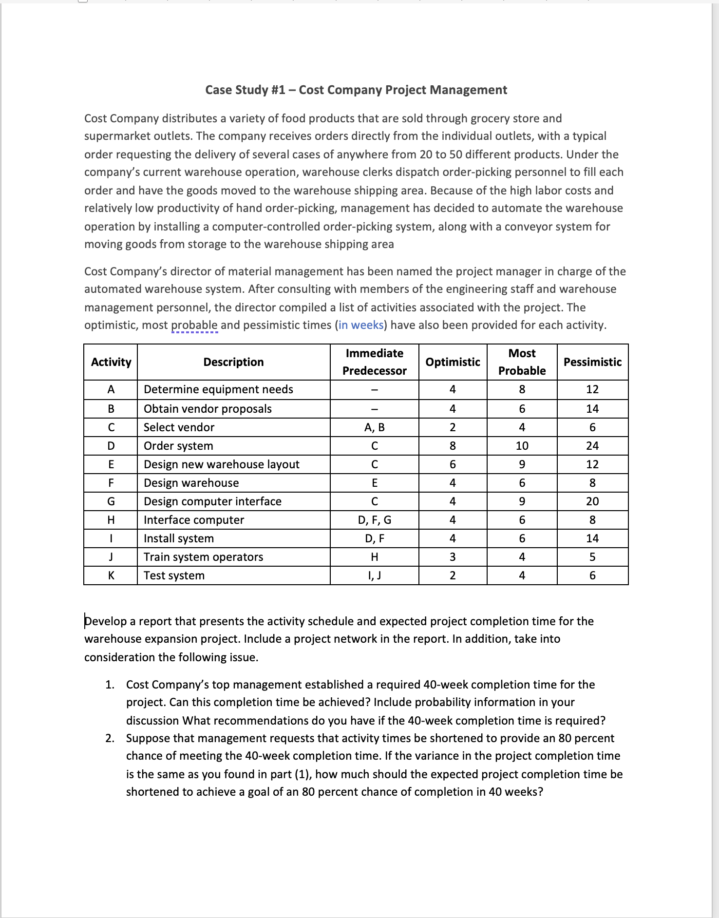 PROVIDE: Executive Summary - the bottom line up front; what you learned