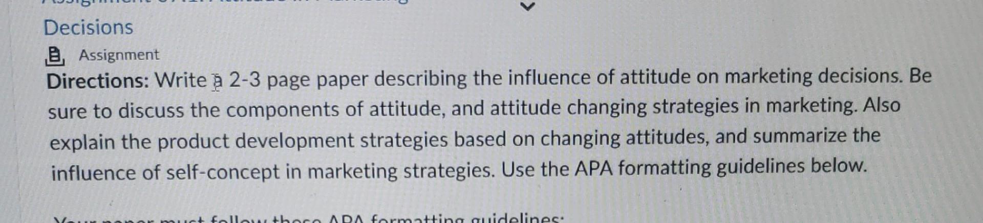  Decisions Assignment Directions: Write 2-3 page paper describing the influence of