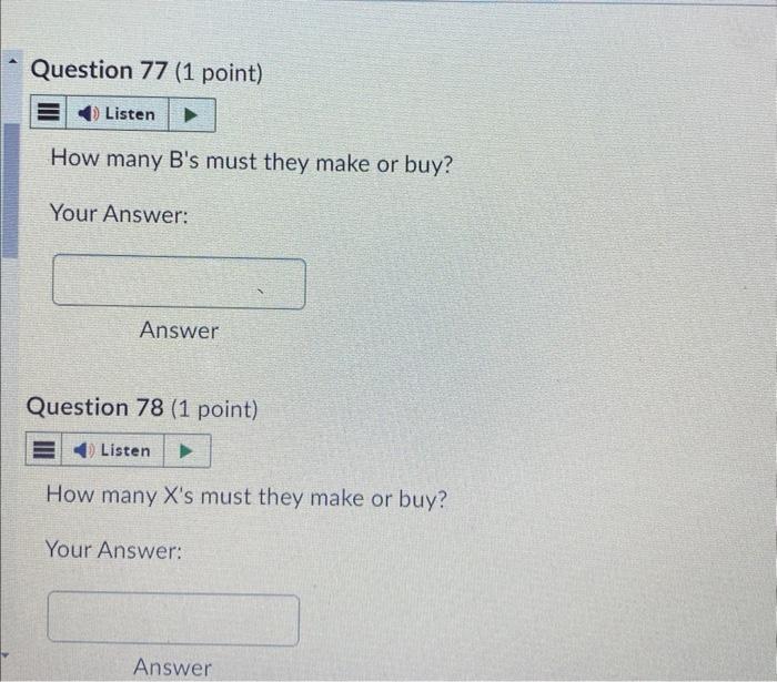 requires two X's and three Z's. Inventory information is as follows: Widgets