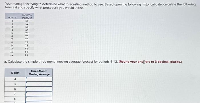  help pls with calculations how you did it Your manager is