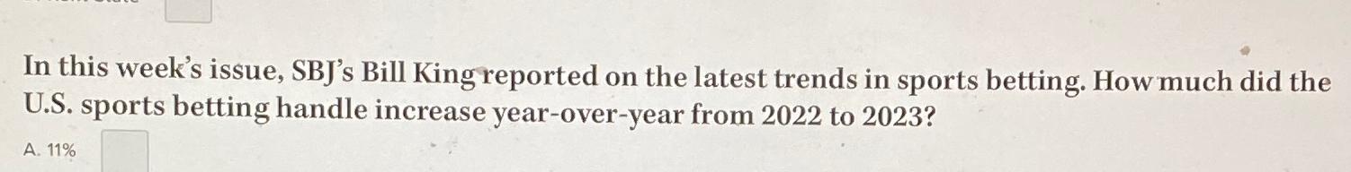  In this week's issue, SBJ's Bill King reported on the latest