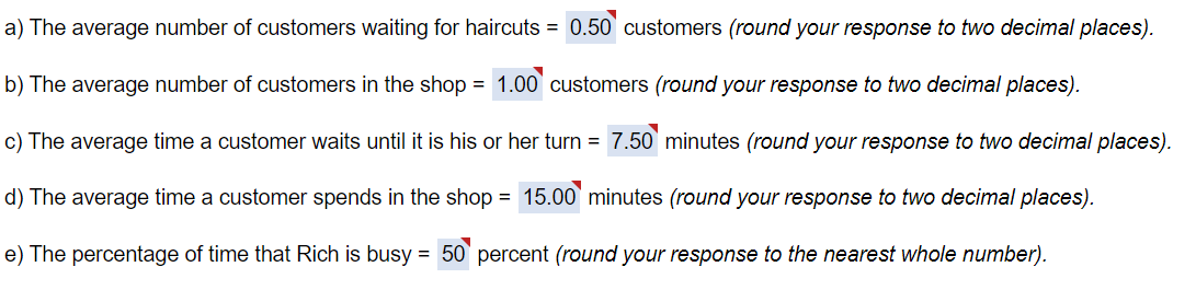 arrive at Rich Dunn's Styling Shop at a rate of 2 per