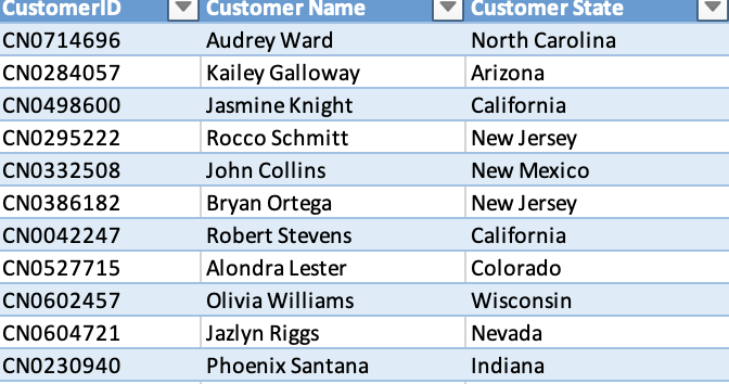 missing column entries (note: you must complete this step before proceeding to