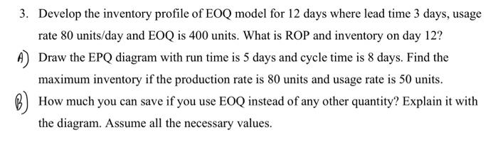 Operations/Supply Chain Management Question If using Excel, please show the formulas used,