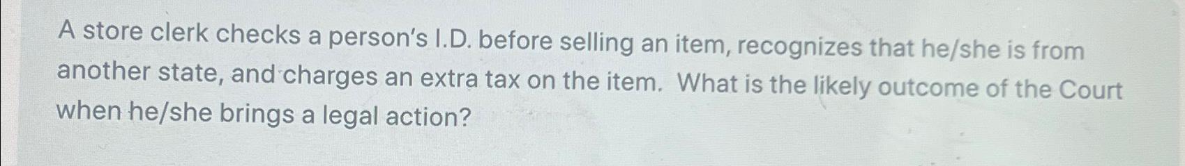 A store clerk checks a person's I.D. before selling an item,