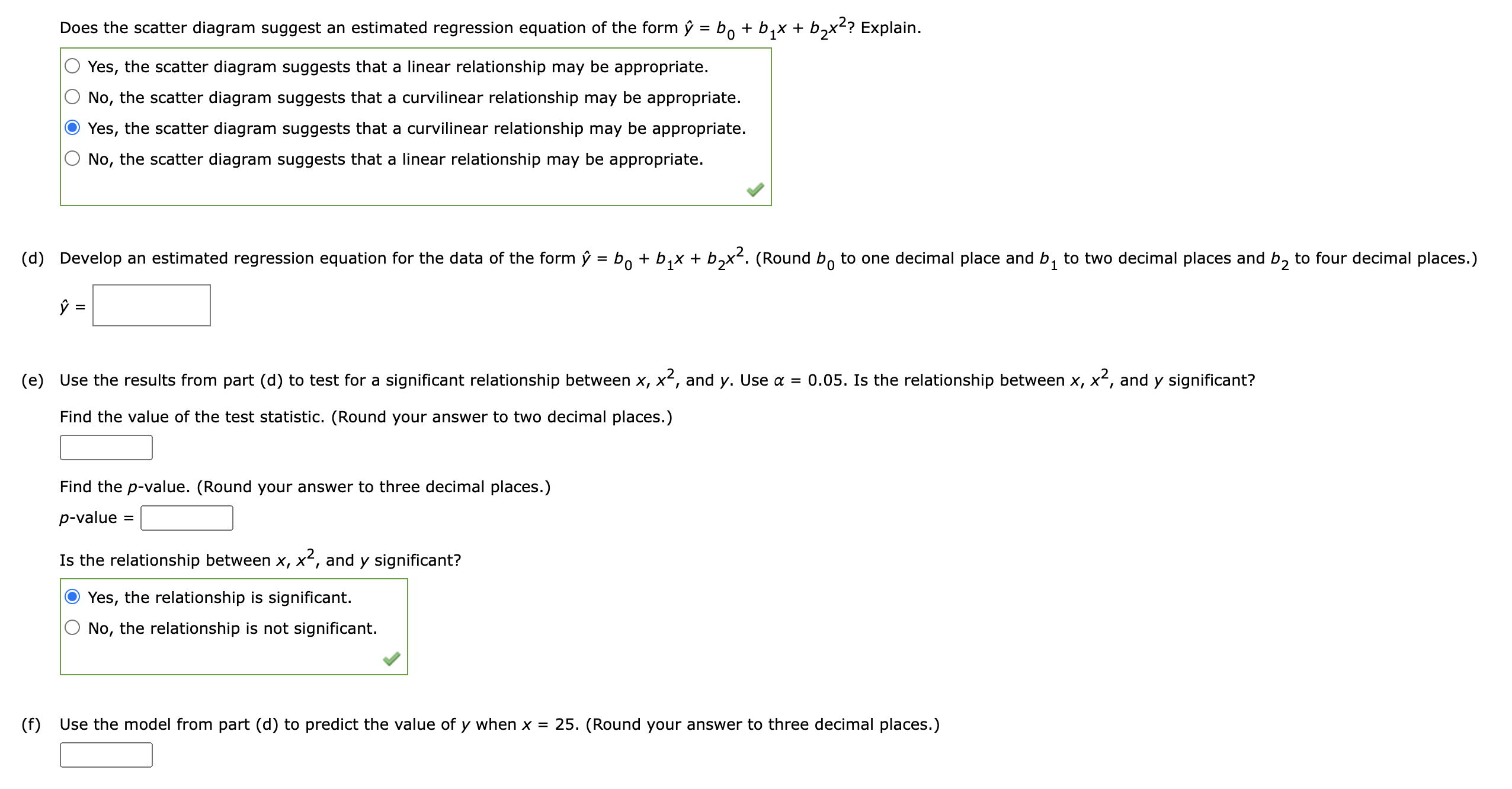 data of the form y^=b0+b1x. (Round b0 to one decimal place and