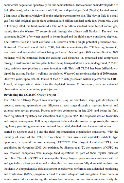 Project: Overcoming Challenges from Planning to Execution Introduction Geological sequestration is a