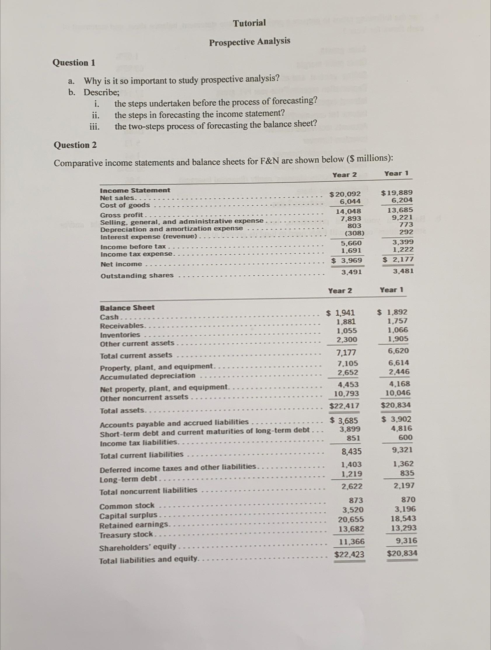  Tutorial Prospective Analysis Question 1 a. Why is it so important