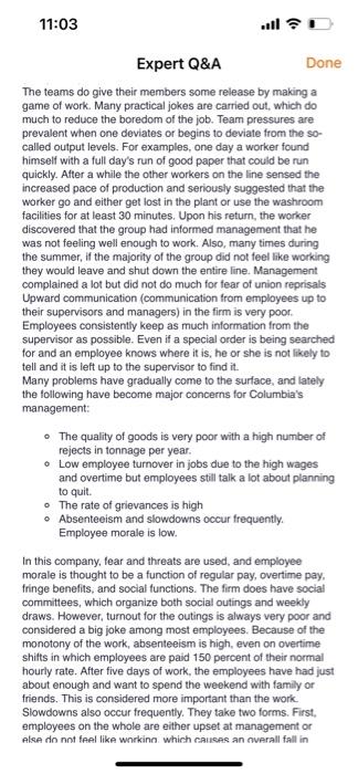 course as well as examples from the case to support your conclusions