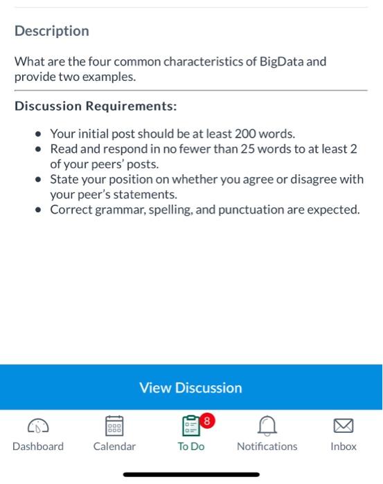 pls send back with reference APA Discussion Requirements: - Your initial post