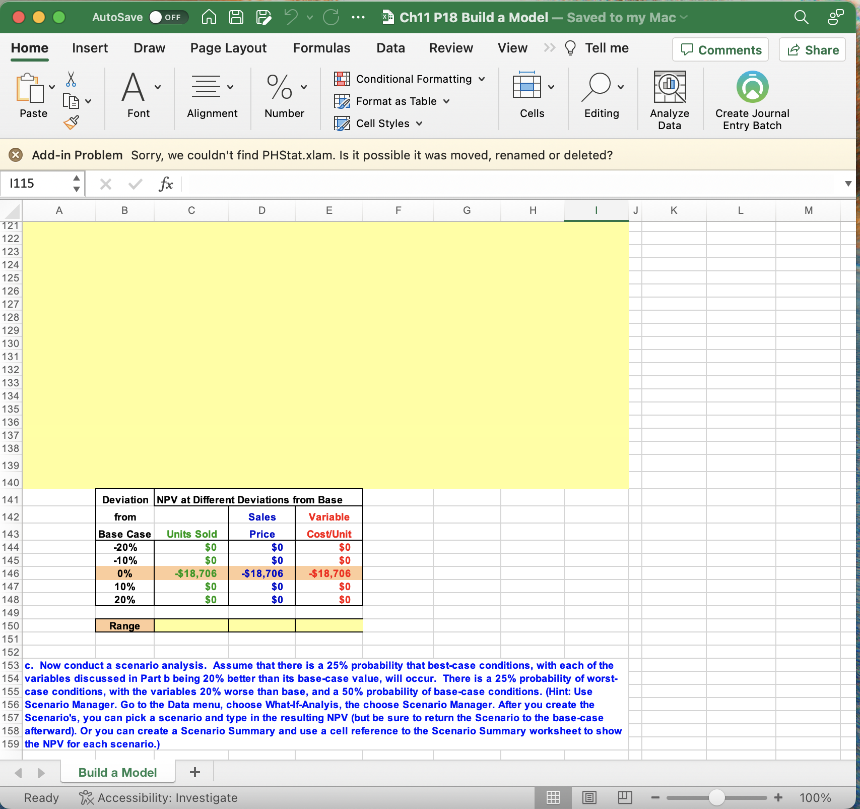 and below their base-case values. Include a graph in your analysis. Home