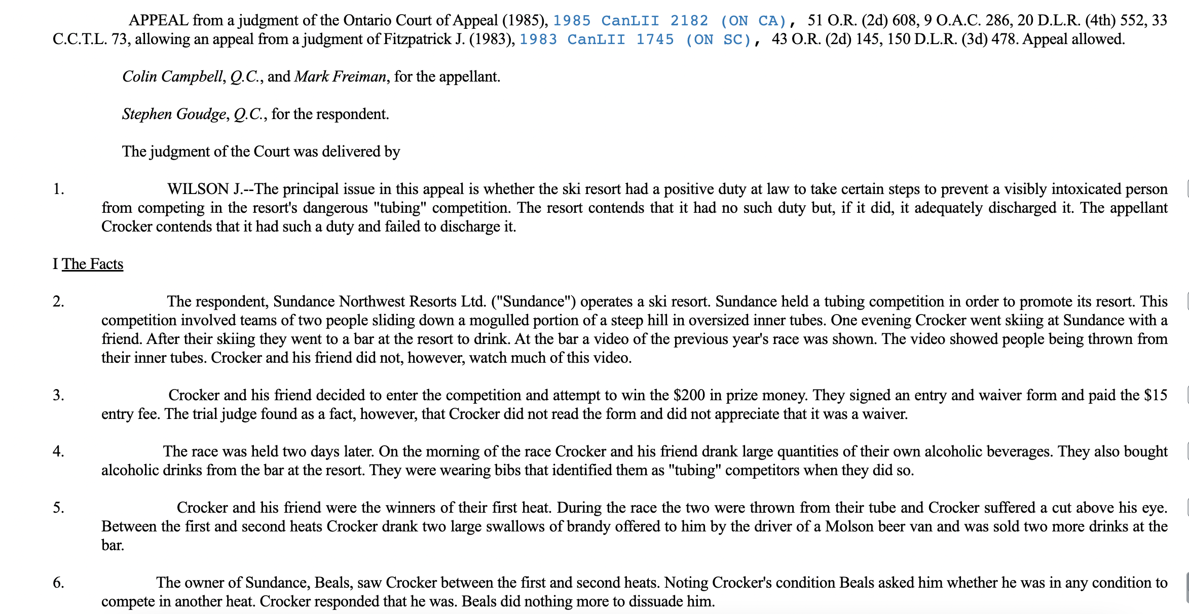 opinion (you might want to contrast what the Court of Appeal says