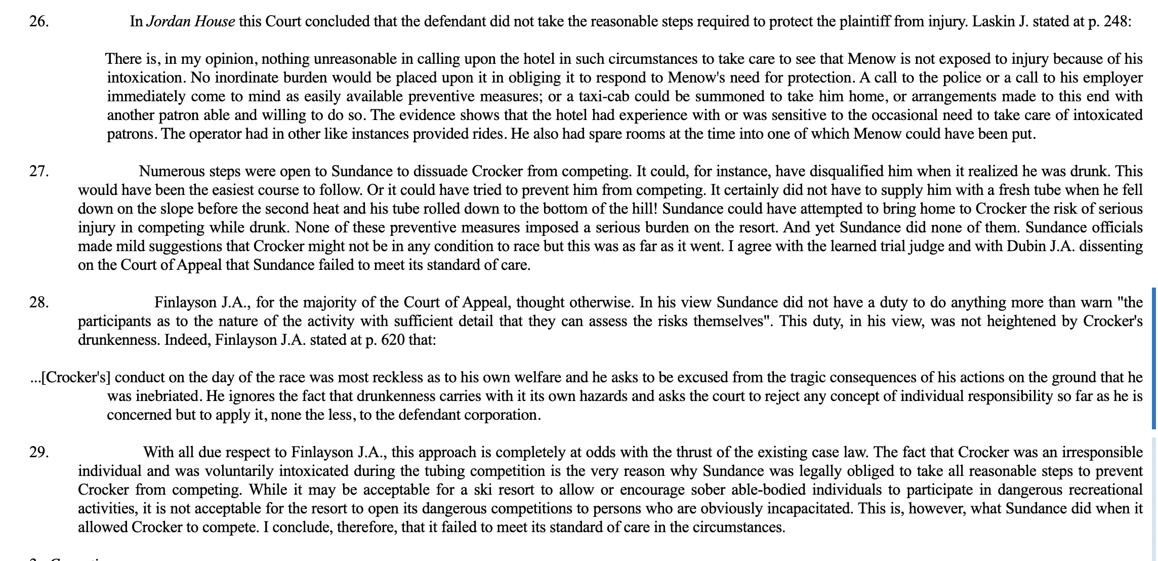 AS: CROCKER v. SUNDANCE NORTHWEST RESORTS LTD. File No.: 19590 . 1988: