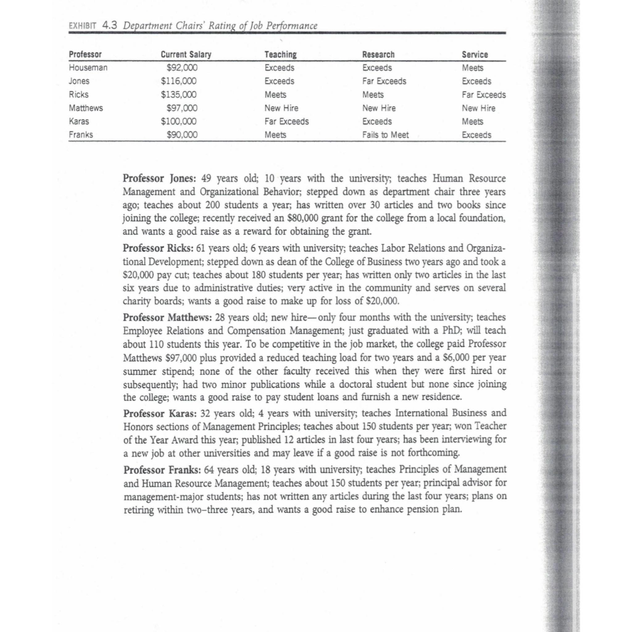  69 EXERCISE Allocating Merit Raises I. Objectives A. To make you