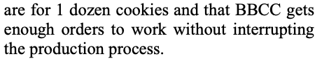 cookie company case in their operations management class, Billy and Bob are