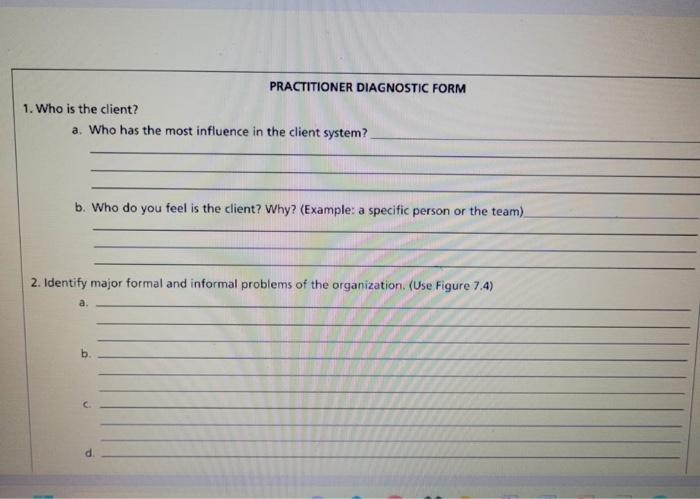 solve number 1-4 read the simulstion then answer 1-4 pls PRACTITIONER DIAGNOSTIC