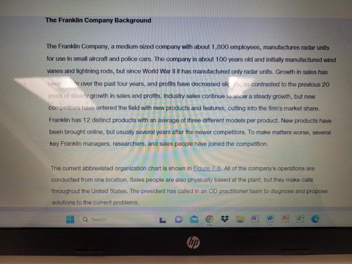 in an organization. You will also critique and receive feedback on the