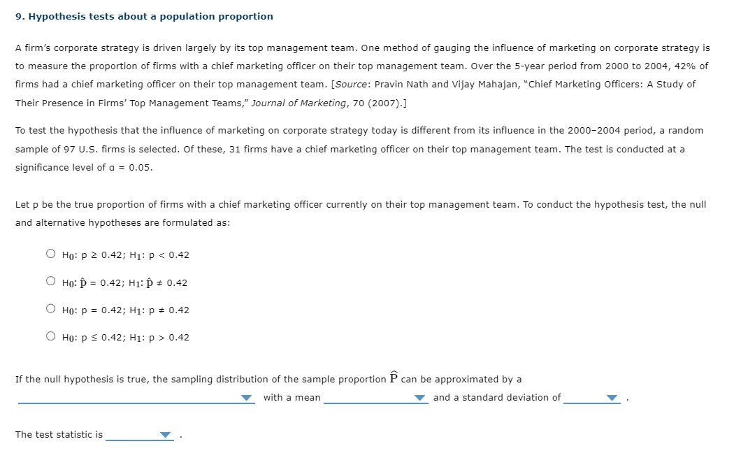 the rejection region method (with a =0.05 ), when do you reject