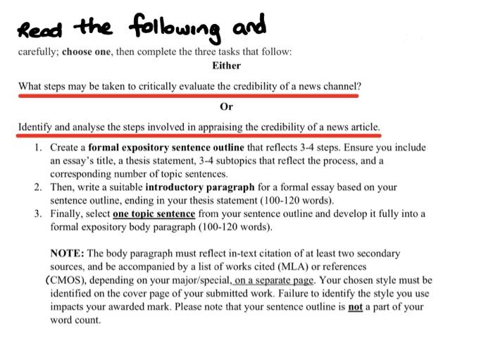 course: English Note: Use the sample as an example when doing Sentence