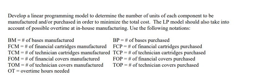the business market called the Financial Manager and one for the engineering