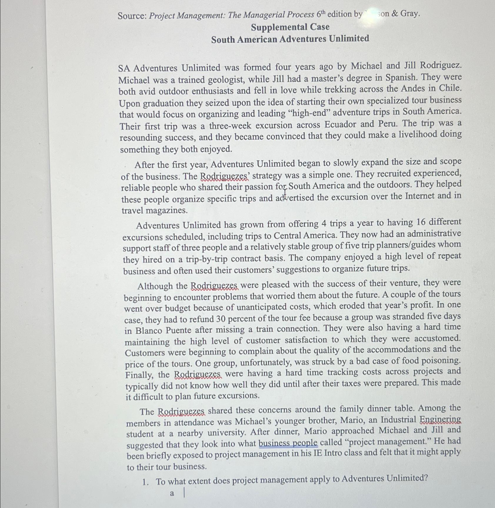  Source: Project Management: The Managerial Process 6th edition by on &