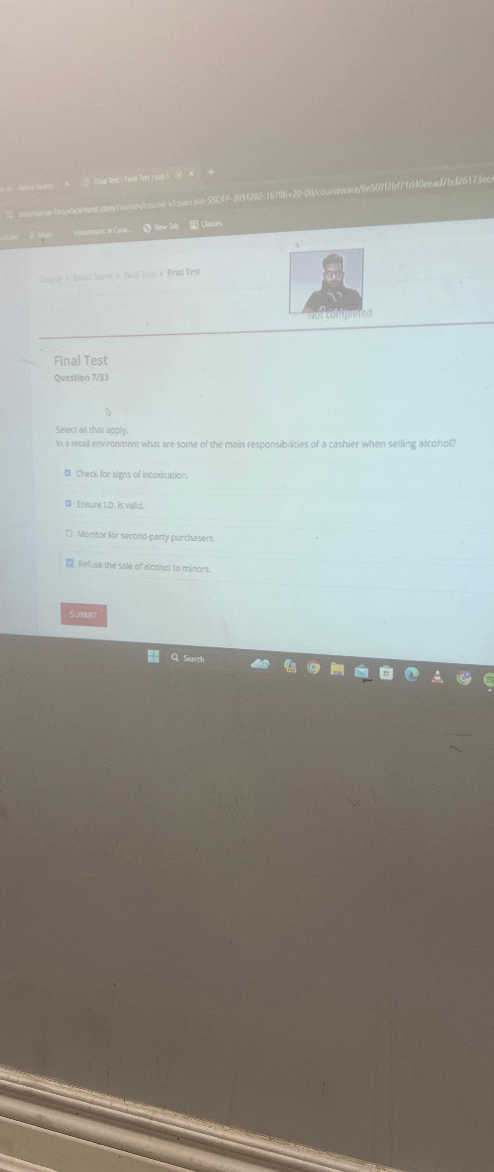  Final Test Question 733 Select all that apply. In a retail