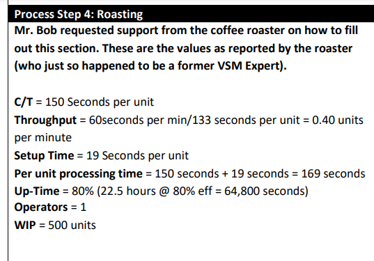 for how the data box values were calculated 2) Answer the following