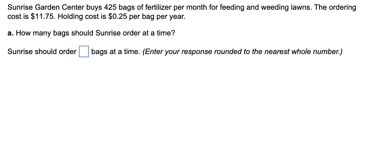 B . What is the time between orders? The time between orders