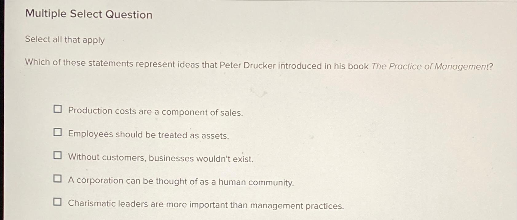  Multiple Select Question Select all that apply Which of these statements