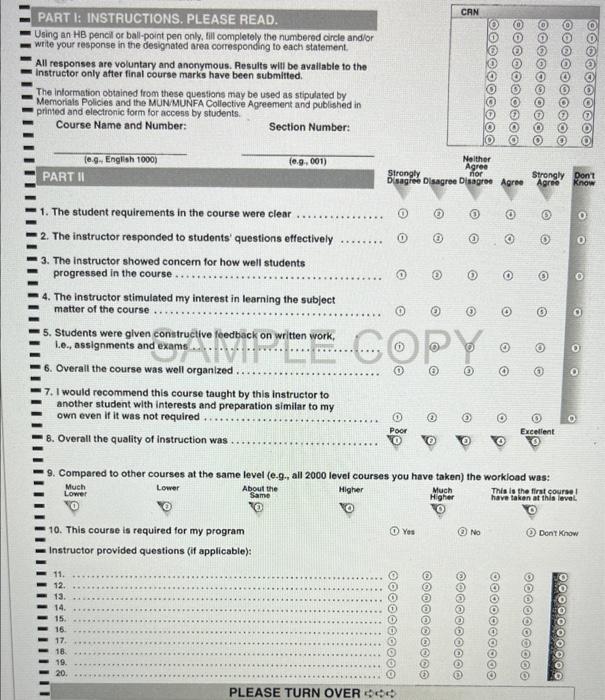 Answer ALL and receive a like! PART I: INSTRUCTIONS. PLEASE READ. Using