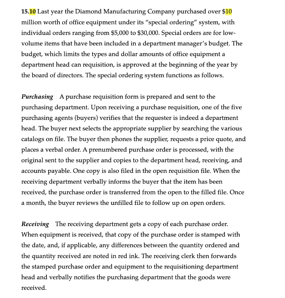 Internal Control Environment. The basis for Case 8 is Problem 10 in