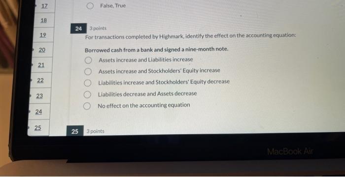  False. True 24.3 points For transactions completed by Highmark, identify the