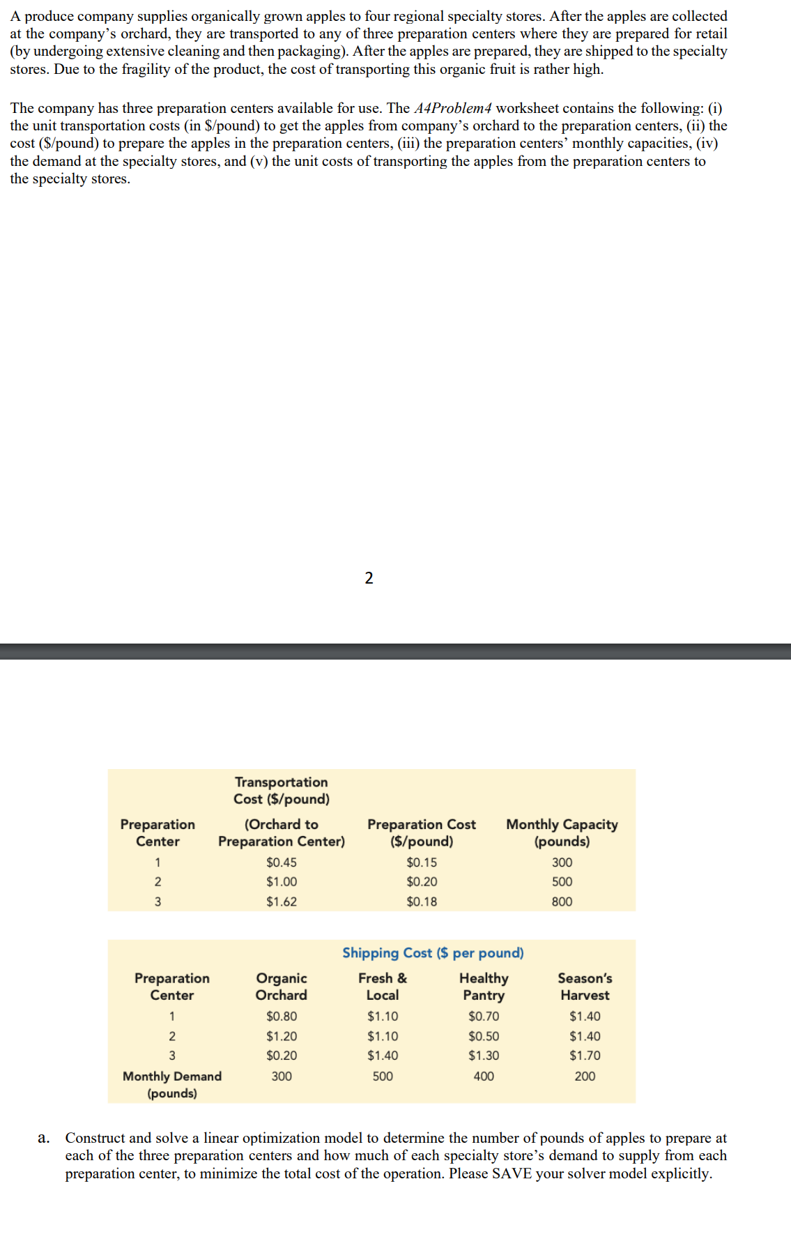 Create and excel for this so I can download it. A produce