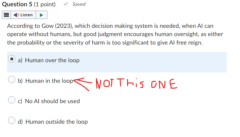  According to Gow (2023), which decision making system is needed, when