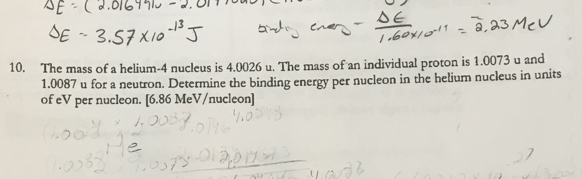 DE - 3.57 X10- J DE 1.60 *10-19 = 2. 23