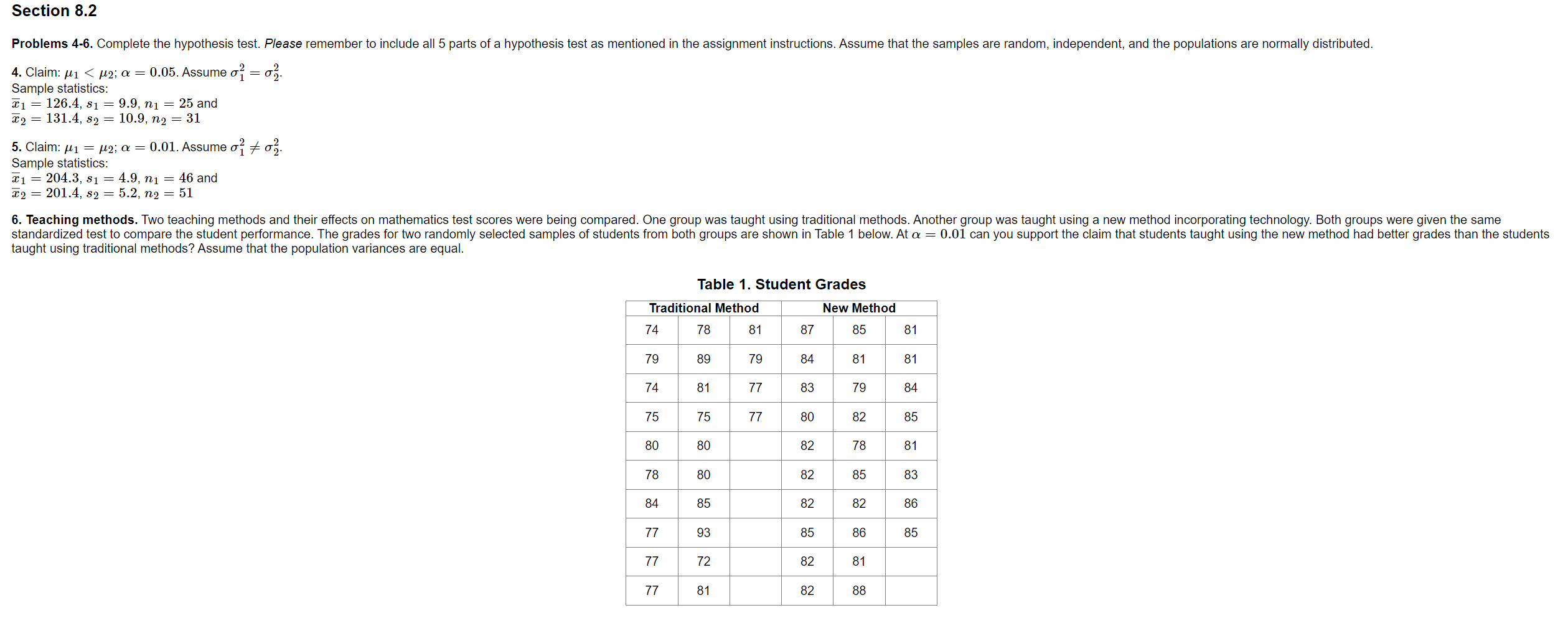 worth 5 points. To obtain full credit, you must use the methods