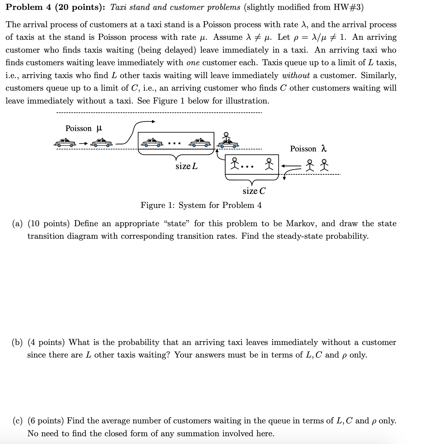  Problem 4 (20 points): Tami stand and customer problems (slightly modied