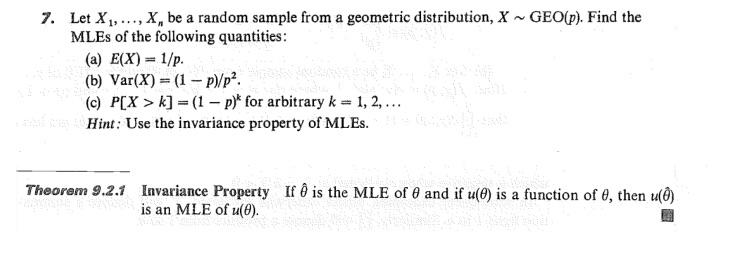  7. Let X1, ..., X,, be a random sample from a